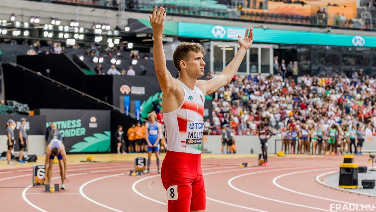MOLNÁR ATTILA ÖTÖDIK A FEDETTPÁLYÁS VB-N 400 MÉTEREN